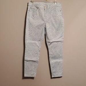 Light blue leopard jeans